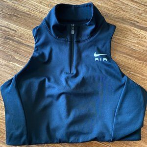 Nike Air Swoosh 1/2 Zip Sports Bra Black DO6869 010 Sz Large - Excellent Cond